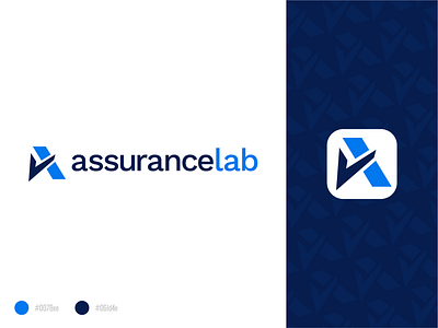 AssuranceLab Logo Redesign assurance blue brand branding branding design corporate design icon illustrator letter logo logodesign logos logotype mark pattern symbol trust typo typogaphy