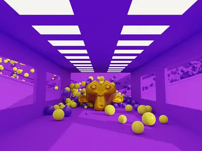 Blender Physics (Molecular add-on) balls blender blender 2.8 blender 2.9 blender 2.x blender 3d gold molecular molecular add on molecular script particle purple sims simulation suzanne yellow
