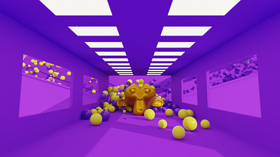 Blender Physics (Molecular add-on) balls blender blender 2.8 blender 2.9 blender 2.x blender 3d gold molecular molecular add on molecular script particle purple sims simulation suzanne yellow