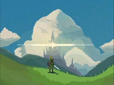 Zelda BOTW: Pixel fan art 16 bit 16 bit 8 bit art game art game design games pixel art pixel perfect pixelart