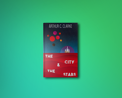 Alternative Book-Cover for "The City & The Stars" book cover book cover art book cover design book cover mockup book covers design flat grain illustration minimal sci fi science fiction sciencefiction scifi simple texture vector