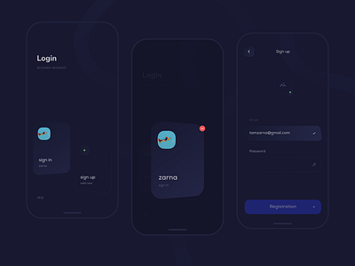 Budget - Registration account app application dark design ios login mobile onboarding registration sign in sign up signin signup ui user ux