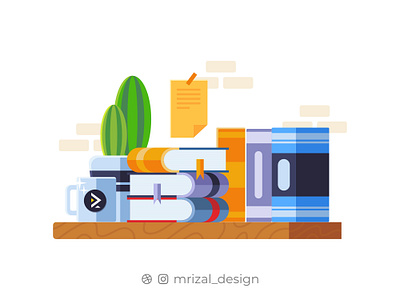 BOOK affinity designer book book illustration building illustration cupillustration drawing challenge dribbble environment flat illustration illustration illustration ideas noteillustration vector vector illustration workdeskillustration