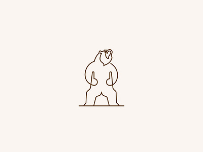 Bear 🐻 2020 animal animal series bear logo clever creative design icon mark logo line logo logo logo designer monoline logo roar