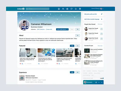 Linkedin Profile Redesign homepage homepage design linked in linkedin redesign concept ui design web website website concept website design