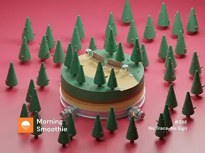 No Trace, No Sign 3d 3d art air force animated animation blender blender3d diorama forest illustration isometric isometric design isometric illustration low poly nature nature illustration