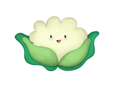 Family of veggies - Cauliflower cauliflower cooking cooking app illustration vegetable vegetables