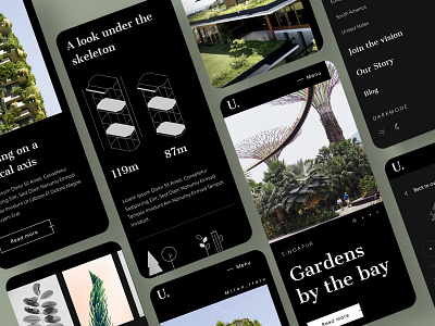 #34 Urban Botanic Mobile 🌳| 99+ Days in the Lab atomic botanic building dark dark theme design system estate figma green mobile organic specifications urban