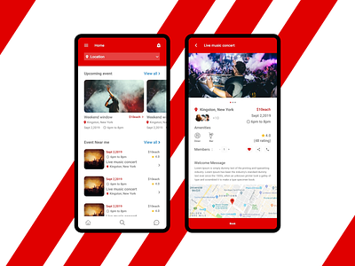 Concert app app design app designer app ui design app ui ux application concerts conert dashboad dashboard app design music app music art musician uidesign uiuxgraphic