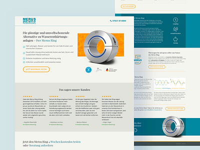 Landingpage MERUS - Tune your tab water. düsseldorf landingpage landingpagedesign marketing ui ux