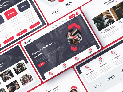 Clemus - Gym Website Template ecommerce fitness gym health shop sport store template webdesign webflow website