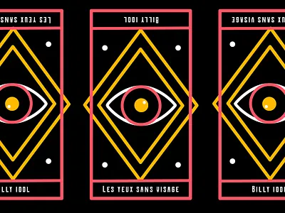 Music Mixtape Vol.1 billyidol cards dark eye eyes face flat illustration mixtape mixtapes music pink