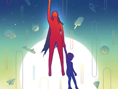 The Hero art direction clean creative direction illustration minimal texture