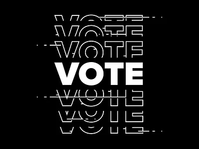 Vote 2 design illustration type typography vector