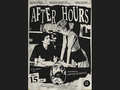 After Hours, Poster. cinema design editorial film graphic design mockup movie paper poster type