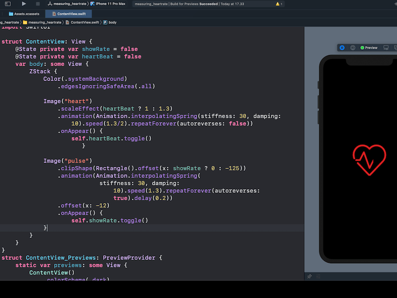 SwiftUI Heartrate Animation heart icon animation heartrate animation heartrate measuring animation swiftui swiftui animation
