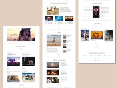 Burning Man Project branding design minimal typography ui ux web website