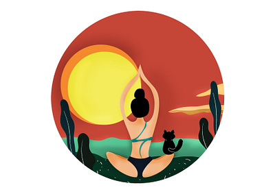 Yoga Mood with TUTU art direction artwork cat children childrens book childrens illustration colombo cover artwork cover design creative design drawing dribbble flat illustration illustration illustrator kidlitart kids illustration sri lanka srilanka