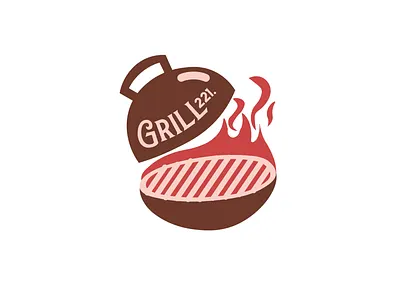 Logo Concept for Grill 221 branding design illustration logo typography vector