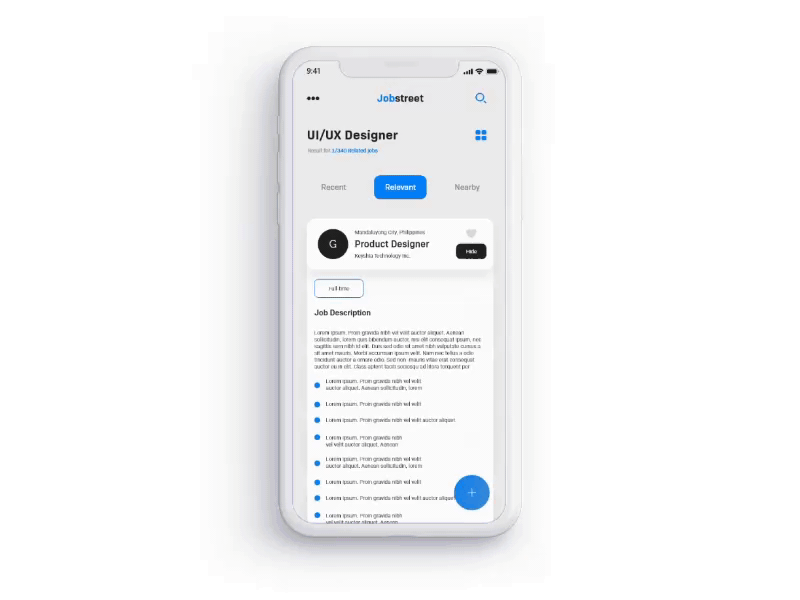 Job App dribbble best shot interface mobile app ui ui design uidesign uiux