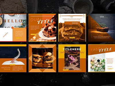 Food Social Media Pack 3 bar design digital facebook followeres food foodporn instagram instagram post instagram stories likes photo porfolio portrait restaurant social socialmedia square template