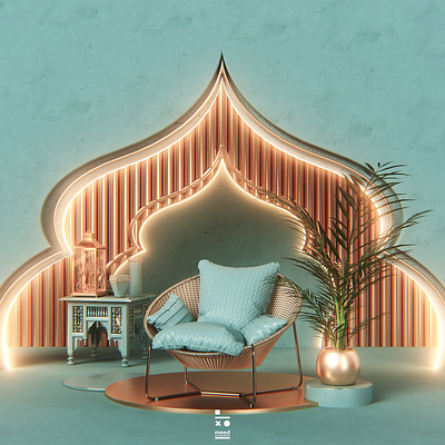 Oriental Theme #cinema4d #redshift 3d art cinema4d oriental