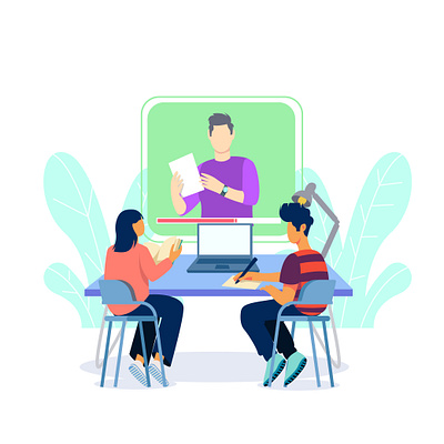 online education adobe illustrator artwork design art drowning illustration illustration art illustrator online education sketch vector vector art