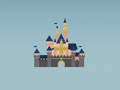 Disneyland: Sleeping Beauties Castle castle disney disney art disney castle disney magic disney princess disneyland sleeping beauty vector art vector illustration