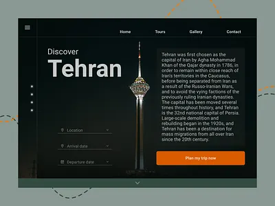 Tehran complementary green orange tehran travel trip ui