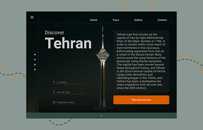 Tehran complementary green orange tehran travel trip ui