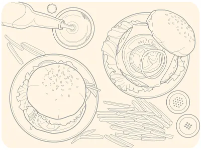 Set of lines illustrations for diverse restaurants. beer burger burgers cuisine fish and chips food greek illustration italian food korean food mexican food restaurant app restaurants vector wine world