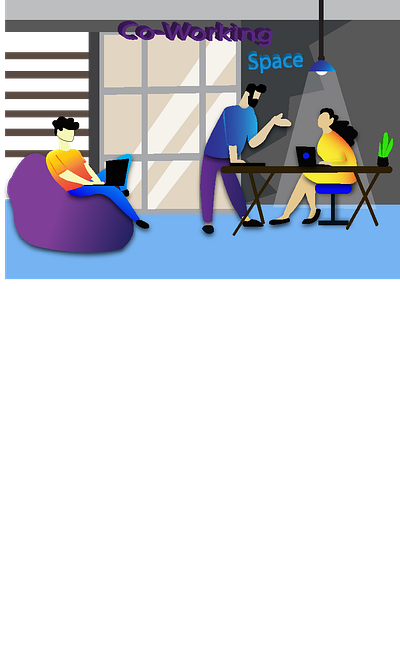 co working space design gradient graphic graphicdesign illustration