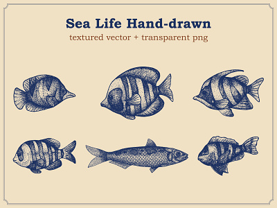 Fish Hand Drawn Stipple animal decoration design doodle drawing drawn fish food fresh hand icon marine nature ocean restaurant salmon sea seafood sketch underwater