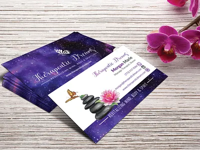 Salon & Spa Beauty Business Cards beauty salon branding business card psd businesscard butterfly logo card fiverr.com flower galaxy illustration lotus flower minimal psd mockup salon app salon logo simple spa spa logo therapist visiting card design