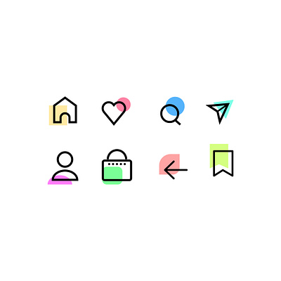 Colorful Icons cawfeehaus design flat icon illustration minimal ui ux vector web