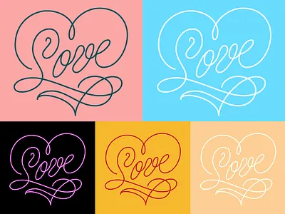 Love - Monoline Calligraphy Script Art calligraphy colourful design elegant handlettering lettering lettering artist love love design monoline monoline calligraphy monoline script script design script font script style spread love type typography vibrant