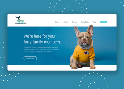 Vet Landing Page animal clinic branding design dog graphic design landing page design landingpage ui ux vet veterinarian veterinary web webdesign