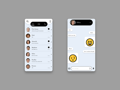 Daily UI 013 app daily ui dailyui dailyuichallenge design direct messaging messaging app ui unique design whatsapp redesign