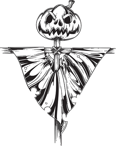 ScareCrow design flat halloween illustration illustration art illustrator scarecrow scary vector
