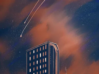 Studying under the stars cloud clouds cloudy concept concept art concept design concepts design enviroment environment environment design environmental design illustration sky star starry starry night starry sky stars stormy