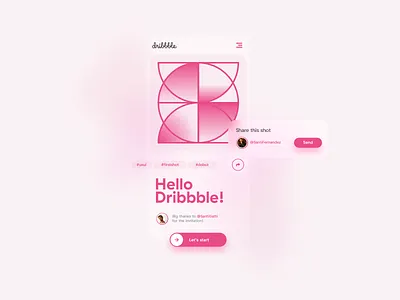 My Dribbble debut! app branding debut design flat minimal ui ux web website