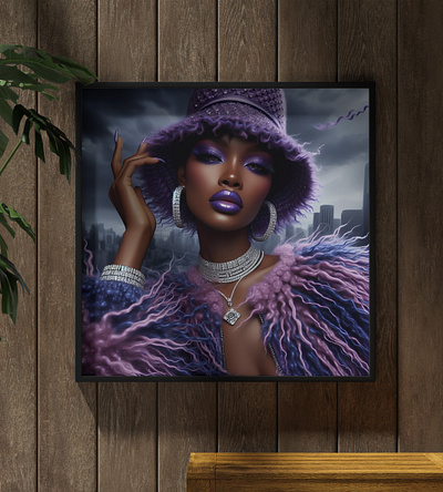 Luxurious Black Queens #5 - Acrylic Glass Painting digital art paintings