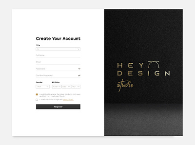 Create Your Account black white clean design create account minimalist page design page layout ui design ux web design website website design