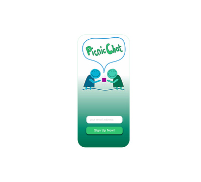 Picnic Chat Sign-Up adobe cartoon daily ui dailyui design illustration illustration art illustrator sign up surreal vector