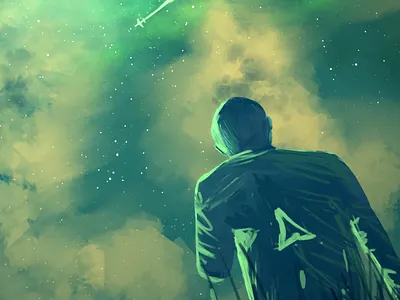 RADIOACTIVE FULL apocalyptic cloud clouds cloudy concept concept art concept design concepts conceptual enviroment environment environmental design green magical nightsky post apocalyptic silhouette star storm stormy