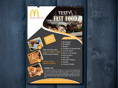 Restaurant Flyer Design a4 flyer banner booklet branding brochure burger flyer business cafe catalog delivery service dl flyer fast food logo marketing organic poster print restaurant flye restaurant flye sale