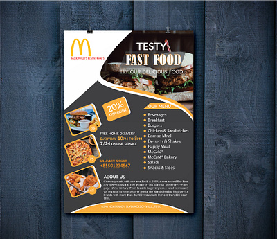 Restaurant Flyer Design a4 flyer banner booklet branding brochure burger flyer business cafe catalog delivery service dl flyer fast food logo marketing organic poster print restaurant flye restaurant flye sale