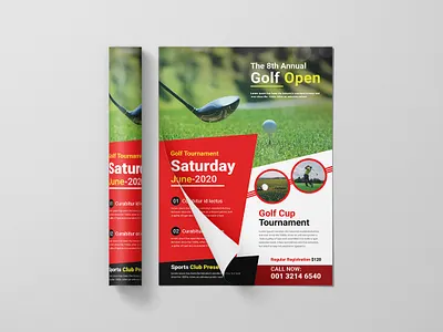 Golf Flyer Design Concept branding brochure design business flyer design corporate flyer design event flyer flyer flyer design golf flyer handout leaflet design sports branding sports design sports flyer