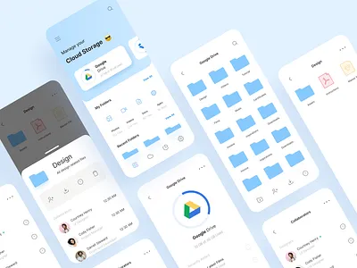 Cloud Storage And Collaboration app clean cloud cloud computing collaboration dailyui file manager file upload individual ios minimal minimalistic online storage team ui uidesign uidesing uiux ux