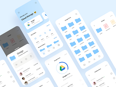 Cloud Storage And Collaboration app clean cloud cloud computing collaboration dailyui file manager file upload individual ios minimal minimalistic online storage team ui uidesign uidesing uiux ux